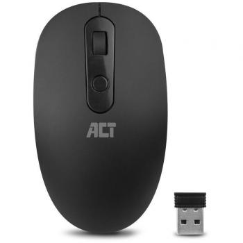 ACT Ratón Óptico Inalámbrico 1200 dpi Negro