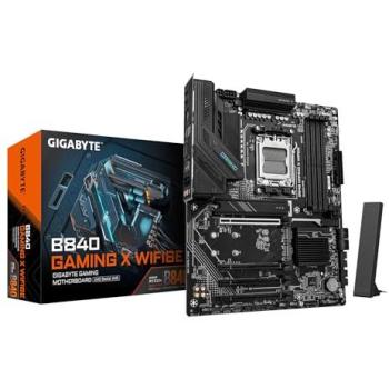 Placa Base GIGABYTE B840 GAMING X WIFI6E - Socket AM5, AMD Ryzen 9000, VRM 12+2+2 fases, hasta 7600MHz DDR5(O.C), ATX, Wi