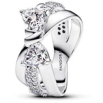 Anillo de Plata de Ley 925 con Lazo Brillante y Circonitas Cúbicas - Pandora