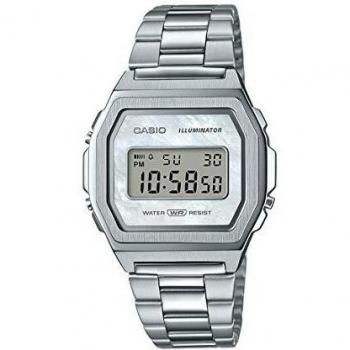 Casio Reloj Digital para Mujeres. de Cuarzo con Correa en Acero Inoxidable A1000D-7EF