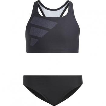 Bikini de natación adidas big bars logo negro niña