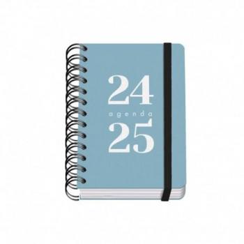 Dohe - Agenda Escolar 2024-2025 - Día por Página, Tamaño A6 (12x17 cm), Cierre Anillas y Goma, Español e Inglés, 4 Páginas de Pegatinas