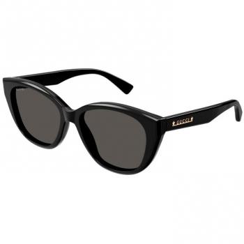 Gucci Black Grey Sunglasses GG1588S 001, Unisex, Size: 54 MM, Cat Eye Style