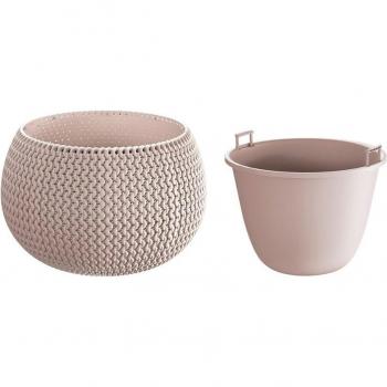 Prosperplast Maceta redonda con deposito Splofy Bowl
