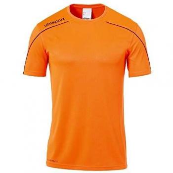 uhlsport Stream 22 Shirt Shortsleeved Camiseta De Entrenamiento, Hombre, Naranja Fluor/Negro, XXL