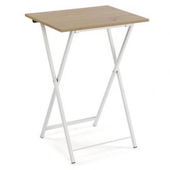 Mesa Plegable Auxiliar Escandinava Versa Gala de Metal y Madera MDF 37,5 x 65,5 x 47,5 cm