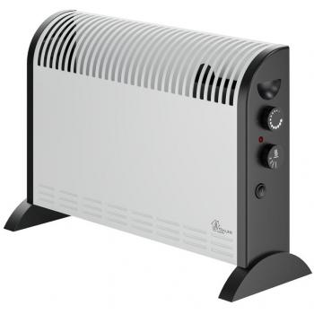 Calefactor Convector Eléctrico Extralink Lcv-06 Turbo Interior 2000 W Negro y Blanco con Sistema de Vuelco