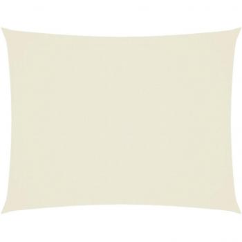 Toldo de vela rectangular de tela oxford color crema 2x3 m