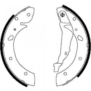 HELLA 8DB 355 001-761 Brake Shoe Set - H9030