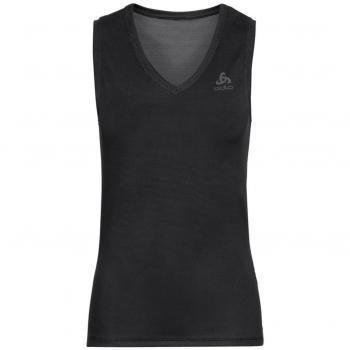 Camiseta Interior Sin Mangas Col V Active F-dry Light de Odlo, color negro, para mujer, talla L, fabricada con tecnología Eco Bl