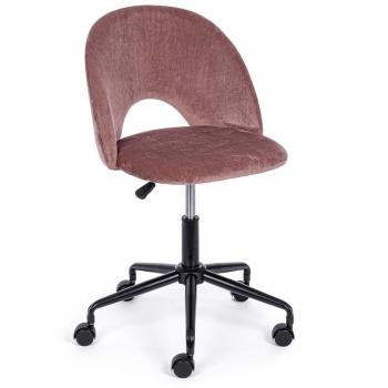 Silla de Oficina Linzey en Terciopelo Rosa