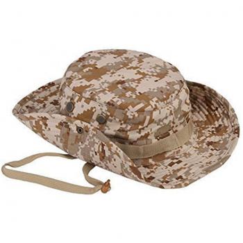 Leisial Sombrero Estampado De Camuflaje del Ejército de ala Ancha Borde Redondo Anti-UV Algodón Outdoor Acampada Senderismo Deporte al Aire Libre Gorra Montaña para Adulto Unisexo