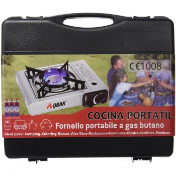 QBAK MS-2500 - Cocina portátil, negro y plata