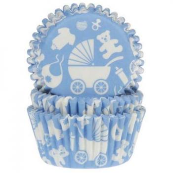 Cápsulas de Cupcakes Azul Bebé (50 unidades) House of Marie