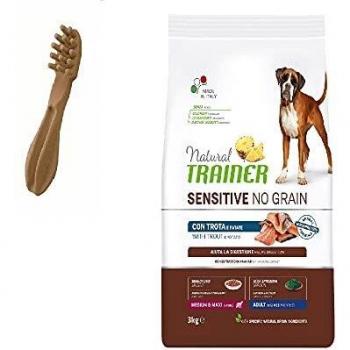 Natural Trainer Med/Max Adult Sensitive No Grain Trucha Pienso para Perros 3 Kg