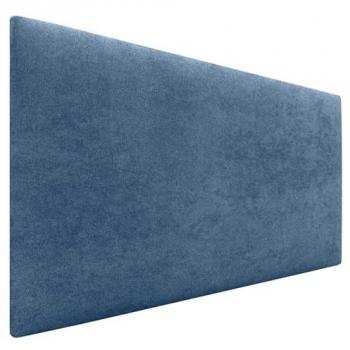 Cabecero Tapizado AQUALINE Liso de Polipiel o Tela Azul 90cm para Camas de 70/80/90 cm - Dhome