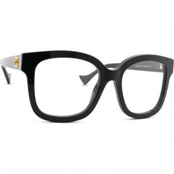 Gafas de Vista Graduadas Gucci GG1258O 004, Modelo Cuadrado, Color Negro, Talla 53 MM, para Mujer