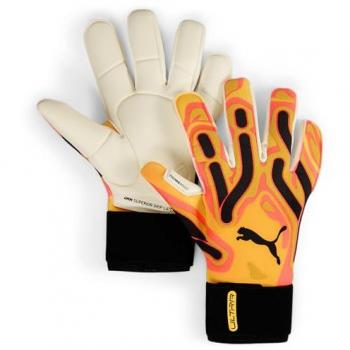 Guantes de Portero Puma Ultra Ultimate Hybrid, Adultos Unisex, Sunset Glow-Sun Stream-PUMA Black