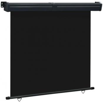 vidaXL Black Balcony Side Awning 160x250 cm