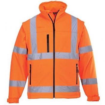 Chaqueta Softshell 2 en 1 Impermeable de Alta Visibilidad Naranja 4XL con Cintas Reflectantes PORTWEST S428
