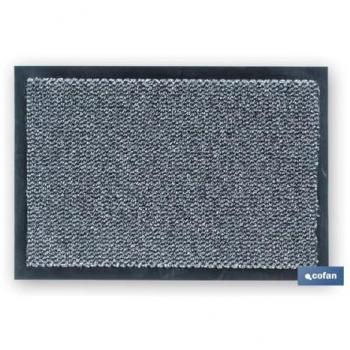 Felpudo Interior Polipropileno Gris 40x60cm Antideslizante y Lavable