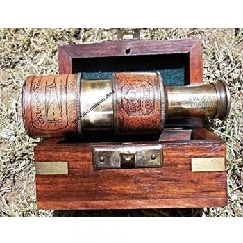 El telescopio Monocular de bolsillo - Latón - Ronda catalejo C-3086