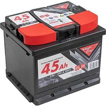 Batería para coche High Car 45Ah 12V con Spunto 400A - Dimensiones: 20,7x17,5x17,5 cm