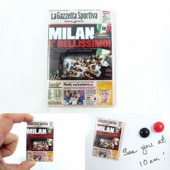 AlboTrade miniatura Imán Bellissomo Nevera Tarjeta Gazzetta Milan E '!