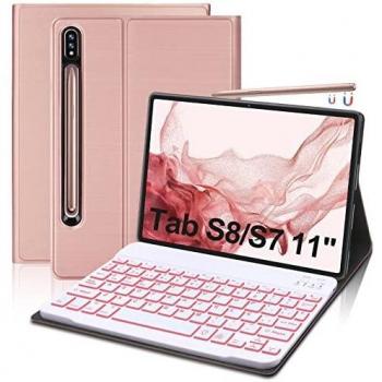 FOGARI Funda con Teclado Retroiluminado para Samsung Galaxy Tab S8 11'' 2022 /S7 2020