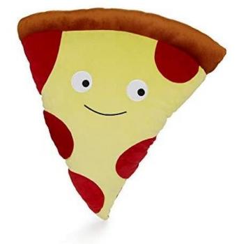 Balvi Cojín Pepperoni Pizza Color Rojo Cojín en Forma Paquete de Pizza con Cara Feliz Cojín Grande, cómodo y extrasuave Poliéster 47x52 cm