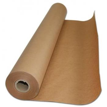 Rollo de Papel Kraft Natural Verjurado 60g/m², 1m Ancho x 25m Largo, Marrón, Pryse 3156031