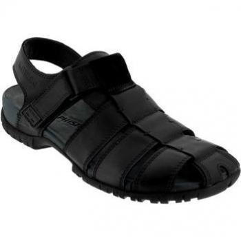 Mephisto Basile Nubuck Leather Black Men's Sandals