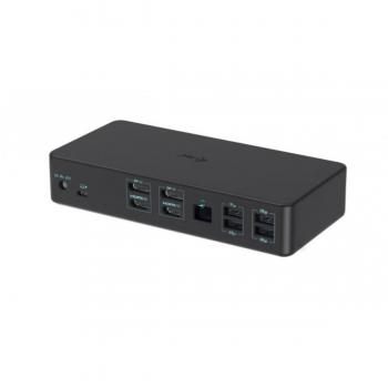 i-tec CADUAL4KDOCKPD2 - Estación de Acoplamiento Profesional Dual 4K con USB 3.0 / USB-C / Thunderbolt 3 y Entrega de Energía 100W