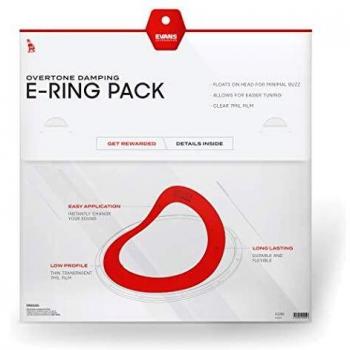 Evans 12-Inch Clear E-Ring Dampening Ring - 10 Pack