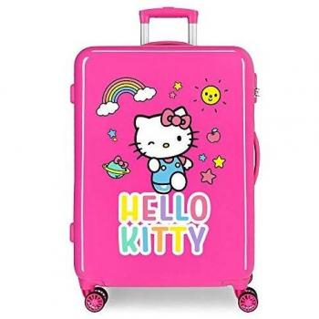 Maleta Mediana HELLO KITTY You Are Cute rígida 68cm Fucsia