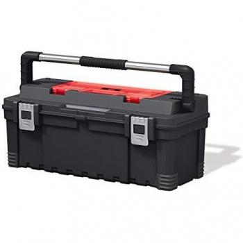 Keter Tool Box 26 - Caja de herramientas, color negro y rojo