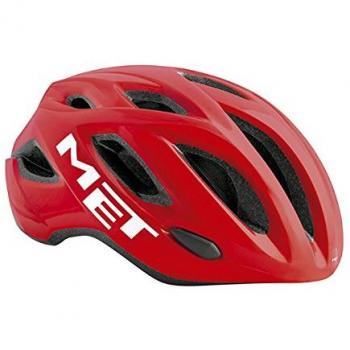MET Idolo Casco de Ciclismo, Unisex Adulto, Rojo/Negro, 60-64 cm