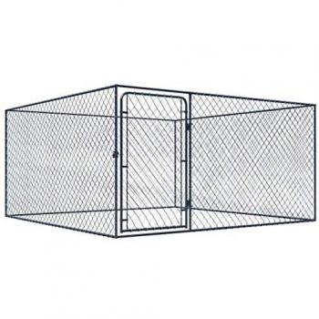 vidaXL - Perro exterior para perros, acero galvanizado, 2 x 2 x 1,85 m