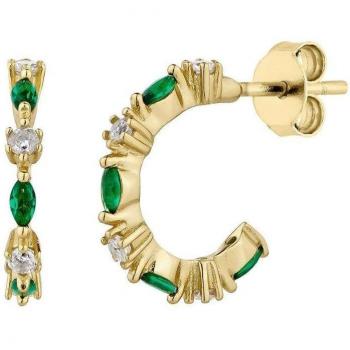 Aros Earcandy Montsouris en Plata de Ley con baño de oro 18k