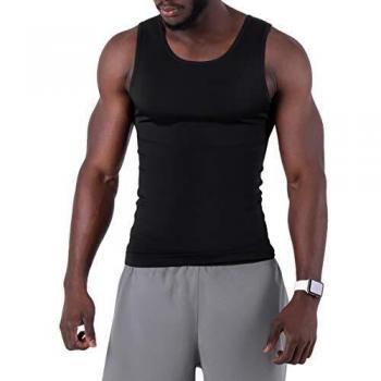 ZENACROSS - Camiseta Compresión Hombre - Camiseta Deportiva Hombre Compresion - Corrector Postura Espalda Hombre - Afina la Cintura - Ropa Interior Hombre Efecto Faja Reductora