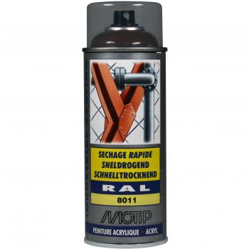 Spray Laca Acrílica Brillante Motip RAL 8011 Marrón Nuez - 400 ml
