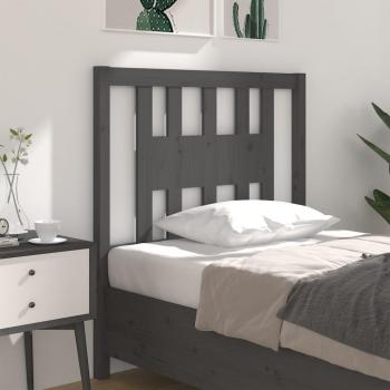 Cabecero para cama madera maciza de pino gris 106x4x100 cm