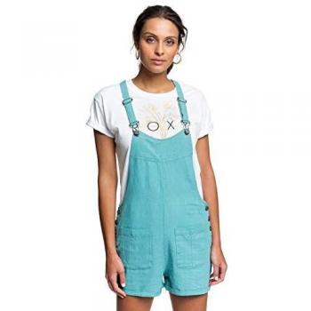 Roxy - Short de Lino con Peto - Mujer - L - Verde