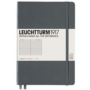 Cuaderno LEUCHTTURM1917 A5 Tapa Dura Rayado Horizontal Antracita