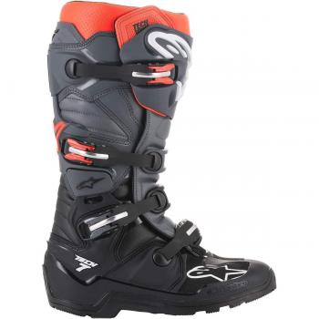 Alpinestars Tech 7 Enduro Motorcycle Boots - Black Red - Size 45-46