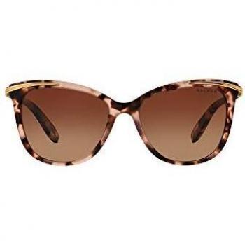 Ralph Lauren Purple Label Women's 0RA5203 1463T5 Sunglasses, Pink Tortoise/Browngradientpolarized, 54