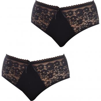 KISSES & LOVE Pack-2 Bragas de Microfibra para mujer, Ropa interior femenina, Braguitas cómodas y suaves