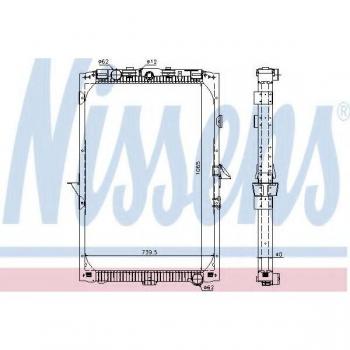 Radiador de refrigeración del motor NISSENS 61447