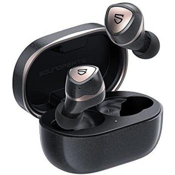 Auriculares Inalámbricos, SoundPEATS Sonic Pro aptX-Adaptive Auriculares Bluetooth 5.2 con Modo de Juego, Carga Inalámbrica, TrueWireless Mirroring, Cancelación de Ruido cVc8.0, 35 Horas