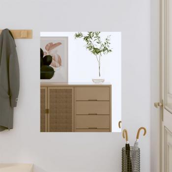 Espejo de pared rectangular de vidrio 50x60 cm vidaXL plateado